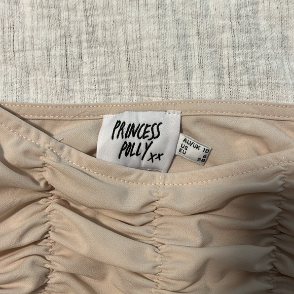 Adrienne top beige ruched princess polly size 6 - Picture 3 of 4